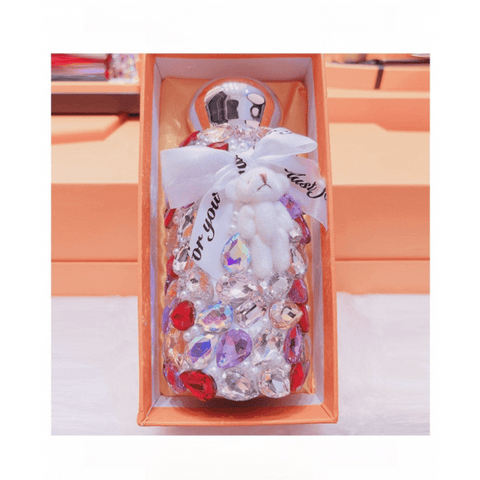Darrahopens Appliances > Kitchen Appliances > Kettles Purple Baby Bear Handmade Luxury Diamond Insulated Water Bottle – Bling Rhinestone 304 Stainless Steel Pocket Mug (260ml)