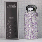 Darrahopens Appliances > Kitchen Appliances > Kettles Purple Handmade Luxury Diamond Insulated Water Bottle – Bling Rhinestone 304 Stainless Steel Pocket Mug (260ml)