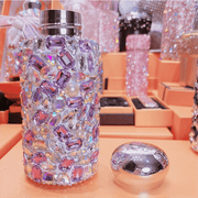 Darrahopens Appliances > Kitchen Appliances > Kettles Purple Square Crystal Handmade Luxury Diamond Insulated Water Bottle – Bling Rhinestone 304 Stainless Steel Pocket Mug (260ml)