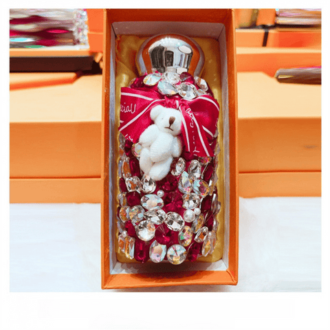 Darrahopens Appliances > Kitchen Appliances > Kettles Red Baby Bear Handmade Luxury Diamond Insulated Water Bottle – Bling Rhinestone 304 Stainless Steel Pocket Mug (260ml)