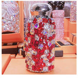 Darrahopens Appliances > Kitchen Appliances > Kettles Red Square Crystal Handmade Luxury Diamond Insulated Water Bottle – Bling Rhinestone 304 Stainless Steel Pocket Mug (260ml)
