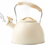 Darrahopens Appliances > Kitchen Appliances > Kettles Stainless Steel Tea Kettle With Wooden Handle, 3L Induction Whistling Kettle, Retro Teapot Kettle, Boiler For Electric,