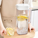 Darrahopens Appliances > Kitchen Appliances > Kettles White 2000ML Leak-Proof Flip-Top Cool Water Pitcher for Refrige Door - Cold/Heat-Resistant Stylish Iced Tea Fruit Infuser Kettle