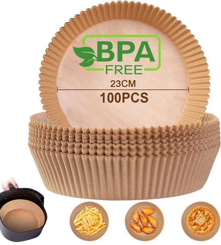 Darrahopens Appliances > Kitchen Appliances > Kitchen Appliance Accessories 100 Airfryer Baking Pans - Round Baking Pans 23cm - Food Safe - BPA Free - Non-Stick Airfryer Pans - Easy to Clean - Suitable for Airfryers from 3-8 litres