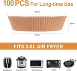 Darrahopens Appliances > Kitchen Appliances > Kitchen Appliance Accessories 100 Airfryer Baking Pans - Round Baking Pans 23cm - Food Safe - BPA Free - Non-Stick Airfryer Pans - Easy to Clean - Suitable for Airfryers from 3-8 litres