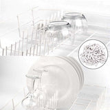 Darrahopens Appliances > Kitchen Appliances > Kitchen Appliance Accessories 120 Pieces Dishwasher Caps, Inner Diameter 3Mm Pvc Protective Cover, Dish Basket, 325Mm (White)