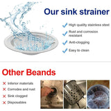 Darrahopens Appliances > Kitchen Appliances > Kitchen Appliance Accessories 2 pcs Heart Shape Kitchen Sink Filter, Stainless Steel Sink Filter, Sink Grid, Kitchen Sink Stopper, Drain Stopper
