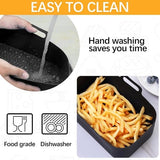 Darrahopens Appliances > Kitchen Appliances > Kitchen Appliance Accessories 2-piece Airfryer accessory pads - Silicone Airfryer pads - Black - 19.5*16.5 cm