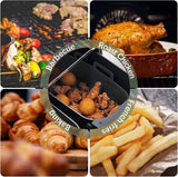 Darrahopens Appliances > Kitchen Appliances > Kitchen Appliance Accessories 2-piece Airfryer accessory pads - Silicone Airfryer pads - Black - 19.5*16.5 cm