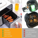 Darrahopens Appliances > Kitchen Appliances > Kitchen Appliance Accessories 2-piece Airfryer accessory pads - Silicone Airfryer pads - Black - 19.5*16.5 cm