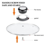 Darrahopens Appliances > Kitchen Appliances > Kitchen Appliance Accessories 2PCS Cookware Lid Knob Handle Set for Pot Pan Saucepan Replacement