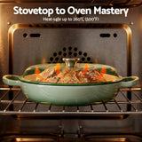 Darrahopens Appliances > Kitchen Appliances > Kitchen Appliance Accessories 5-Star Chef 3.3L Enameled Cast Iron Dutch Oven Pot with Lid for Sourdough Bread Baking