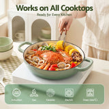 Darrahopens Appliances > Kitchen Appliances > Kitchen Appliance Accessories 5-Star Chef 3.3L Enameled Cast Iron Dutch Oven Pot with Lid for Sourdough Bread Baking