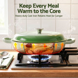 Darrahopens Appliances > Kitchen Appliances > Kitchen Appliance Accessories 5-Star Chef 3.3L Enameled Cast Iron Dutch Oven Pot with Lid for Sourdough Bread Baking
