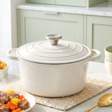 Darrahopens Appliances > Kitchen Appliances > Kitchen Appliance Accessories 5-Star Chef 3.8L Enameled Cast Iron Dutch Oven Pot with Lid for Sourdough Bread Baking
