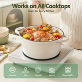 Darrahopens Appliances > Kitchen Appliances > Kitchen Appliance Accessories 5-Star Chef 3.8L Enameled Cast Iron Dutch Oven Pot with Lid for Sourdough Bread Baking