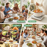 Darrahopens Appliances > Kitchen Appliances > Kitchen Appliance Accessories 5-Star Chef 3.8L Enameled Cast Iron Dutch Oven Pot with Lid for Sourdough Bread Baking