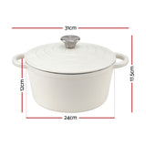 Darrahopens Appliances > Kitchen Appliances > Kitchen Appliance Accessories 5-Star Chef 3.8L Enameled Cast Iron Dutch Oven Pot with Lid for Sourdough Bread Baking