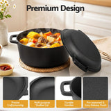 Darrahopens Appliances > Kitchen Appliances > Kitchen Appliance Accessories 5-Star Chef 5L 2-In-1 Pre-Seasoned Cast Iron Dutch Oven Pot with Lid and Dual Handles for Sourdough Bread Baking