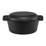 Darrahopens Appliances > Kitchen Appliances > Kitchen Appliance Accessories 5-Star Chef 5L 2-In-1 Pre-Seasoned Cast Iron Dutch Oven Pot with Lid and Dual Handles for Sourdough Bread Baking