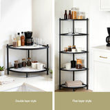 Darrahopens Appliances > Kitchen Appliances > Kitchen Appliance Accessories Artiss 5-Tier Kitchen Corner Shelf Rack Stand Microwave Metal Storage Shelves