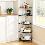Darrahopens Appliances > Kitchen Appliances > Kitchen Appliance Accessories Artiss 5-Tier Kitchen Corner Shelf Rack Stand Microwave Metal Storage Shelves