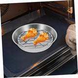 Darrahopens Appliances > Kitchen Appliances > Kitchen Appliance Accessories Baking tray for air fryer - Air fryer baking pan - Air fryer accessories - Baking tray with rack - Made of 304 stainless steel - 12 cm
