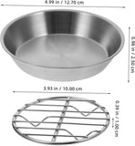 Darrahopens Appliances > Kitchen Appliances > Kitchen Appliance Accessories Baking tray for air fryer - Air fryer baking pan - Air fryer accessories - Baking tray with rack - Made of 304 stainless steel - 12 cm