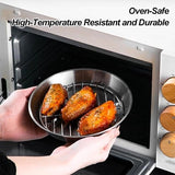 Darrahopens Appliances > Kitchen Appliances > Kitchen Appliance Accessories Baking tray for air fryer - Air fryer baking pan - Air fryer accessories - Baking tray with rack - Made of 304 stainless steel - 20 cm