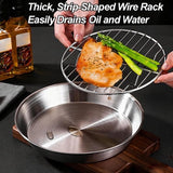 Darrahopens Appliances > Kitchen Appliances > Kitchen Appliance Accessories Baking tray for air fryer - Air fryer baking pan - Air fryer accessories - Baking tray with rack - Made of 304 stainless steel - 20 cm