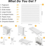 Darrahopens Appliances > Kitchen Appliances > Kitchen Appliance Accessories CARLA HOME Pegboard Wall Organizer Kit with 6 Modular Pegboards & 21 Accessories for Kitchen, Office, Gaming & Craft Storage