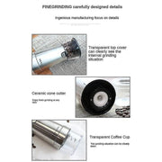 Darrahopens Appliances > Kitchen Appliances > Kitchen Appliance Accessories Electric Coffee Grinder - Adjustable Stainless Steel Blade Grinder for Coffee Beans