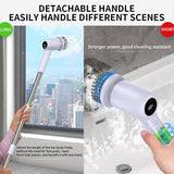 Darrahopens Appliances > Kitchen Appliances > Kitchen Appliance Accessories Electric Spin Scrubber Power Shower Cleaning Brush with Extendable Handle & 8 Brush Heads for Bathtub Tile Grout Kitchen Window and Floor