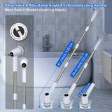 Darrahopens Appliances > Kitchen Appliances > Kitchen Appliance Accessories Electric Spin Scrubber Power Shower Cleaning Brush with Extendable Handle & 8 Brush Heads for Bathtub Tile Grout Kitchen Window and Floor