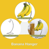 Darrahopens Appliances > Kitchen Appliances > Kitchen Appliance Accessories Modern Satin Nickel Banana Hanger Stand for Kitchen Countertop