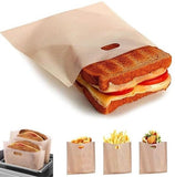 Darrahopens Appliances > Kitchen Appliances > Kitchen Appliance Accessories Toaster Bags - Pack of 10 - Reusable Toaster Bags - Heat Resistant Non-Stick Toaster Bags - For Baking Cheese and Snacks - 16.5 x 16 cm