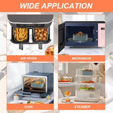 Darrahopens Appliances > Kitchen Appliances > Kitchen Appliance Accessories Two-piece air fryer accessory mat - silicone air fryer mat - gray - 19.5*16.5 cm