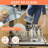 Darrahopens Appliances > Kitchen Appliances > Kitchen Appliance Accessories Two-piece air fryer accessory mat - silicone air fryer mat - gray - 19.5*16.5 cm
