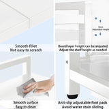 Darrahopens Appliances > Kitchen Appliances > Microwave Ovens CARLA HOME 3-Tier Microwave Oven Rack with Adjustable Metal Kitchen Shelf Stand for Countertop Storage and 6 Hooks for Utensils