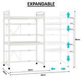 Darrahopens Appliances > Kitchen Appliances > Microwave Ovens CARLA HOME 3-Tier Microwave Oven Rack with Adjustable Metal Kitchen Shelf Stand for Countertop Storage and 6 Hooks for Utensils
