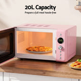Darrahopens Appliances > Kitchen Appliances > Microwave Ovens Devanti 20L Microwave Oven 700W Pink In Australia - Darrahopens