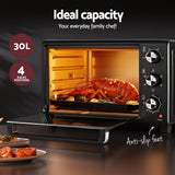 Darrahopens Appliances > Kitchen Appliances > Ovens Devanti 30L Convection Oven Electric Fryer Ovens 1600W