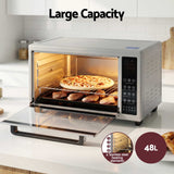 Darrahopens Appliances > Kitchen Appliances > Ovens Devanti 48L Convection Oven Electric Fryer Bake Grill Ovens Benchtop 2000W Silver In Australia - Darrahopens