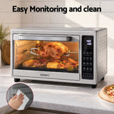 Darrahopens Appliances > Kitchen Appliances > Ovens Devanti 48L Convection Oven Electric Fryer Bake Grill Ovens Benchtop 2000W Silver In Australia - Darrahopens
