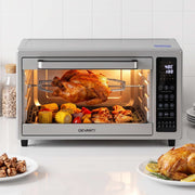 Darrahopens Appliances > Kitchen Appliances > Ovens Devanti 48L Convection Oven Electric Fryer Bake Grill Ovens Benchtop 2000W Silver In Australia - Darrahopens