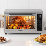 Darrahopens Appliances > Kitchen Appliances > Ovens Devanti 48L Convection Oven Electric Fryer Bake Grill Ovens Benchtop 2000W Silver In Australia - Darrahopens