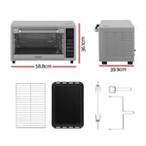 Darrahopens Appliances > Kitchen Appliances > Ovens Devanti 48L Convection Oven Electric Fryer Bake Grill Ovens Benchtop 2000W Silver In Australia - Darrahopens