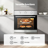 Darrahopens Appliances > Kitchen Appliances > Ovens Devanti 60cm Electric Built In Wall Oven Stainless Steel 70L Silver