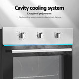 Darrahopens Appliances > Kitchen Appliances > Ovens Devanti 60cm Electric Built In Wall Oven Stainless Steel 70L Silver