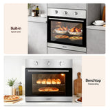 Darrahopens Appliances > Kitchen Appliances > Ovens Devanti 60cm Electric Built In Wall Oven Stainless Steel 70L Silver